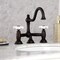 Kingston Brass KS3915PX Restoration Bathroom Bridge Faucet, Oil Rubbed Bronze KS3915PX - alternate 4